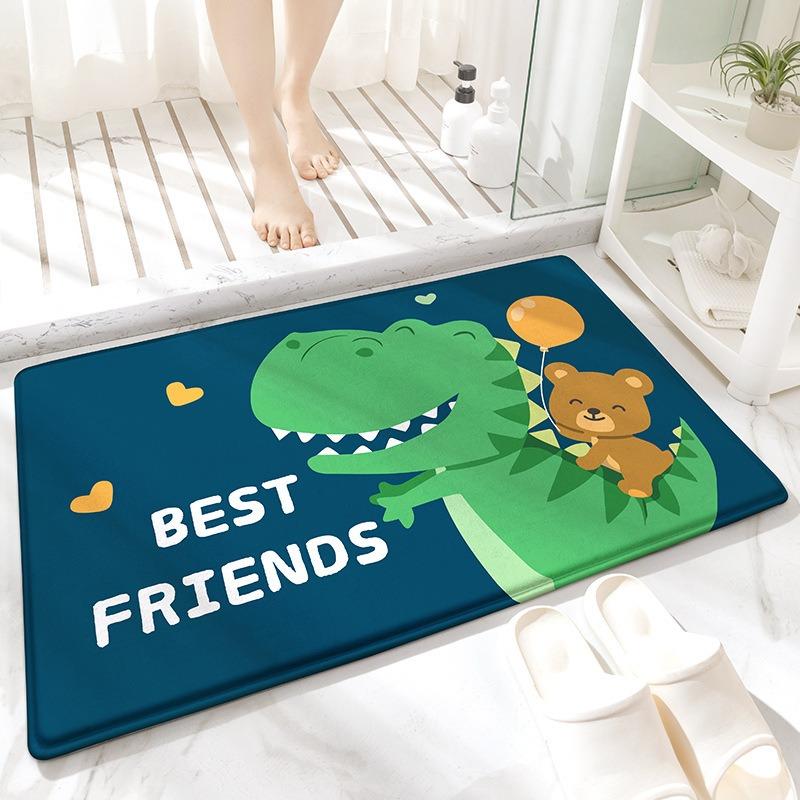 Rabbit Welcome Mat for Front Door Outdoor Entry Print Doormat Non Slip Kitchen Bedroom Footpad Home Indoor Decor Funny Kid Rug