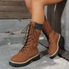 Anti-slip Shoes Mid-calf Boots for Women, New Style, Thickly Lined, Thick Sole, Large Size Boots