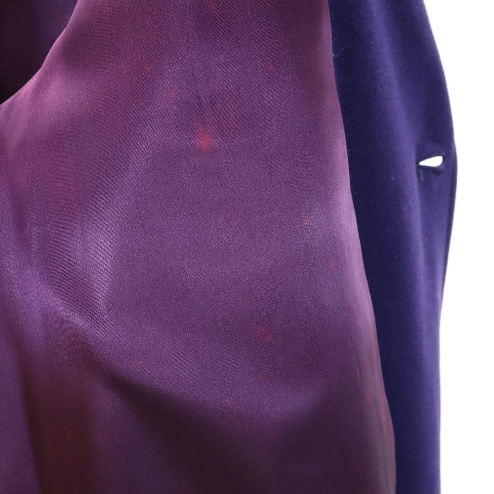 CELINE French Angora Cashmere Blend Old Ulster coat 38 purple Women Used