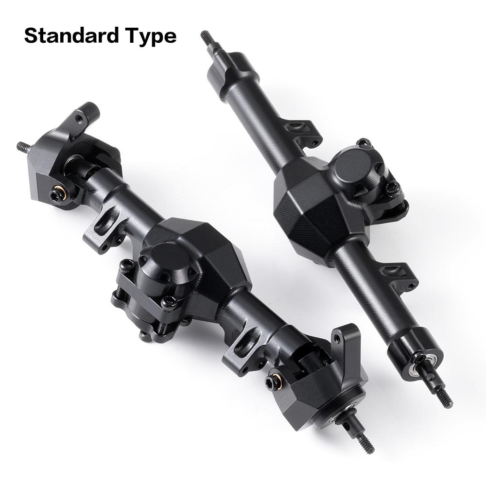MIBIDAO Alu Alloy Extended / Stock Length Front Rear Axle for Axial SCX24 Deadbolt C10 Wrangler Gladiator Bronco 1/24 RC Car