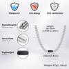 Vnox Unisex Stainless Steel Choker Necklaces,Cuban Link Chain Necklaces for Men Women,Fashion Slide Geometric Bar Pendant Collar