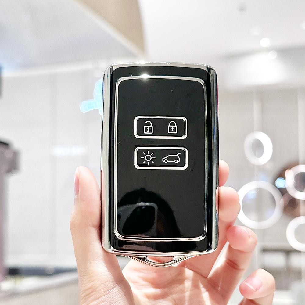 Car Key Case Cover 4 Buttons TPU Auto Shell Fob Keyless Protector For Renault Talisman Espace Koleos Kadjar Captur Megane Clio