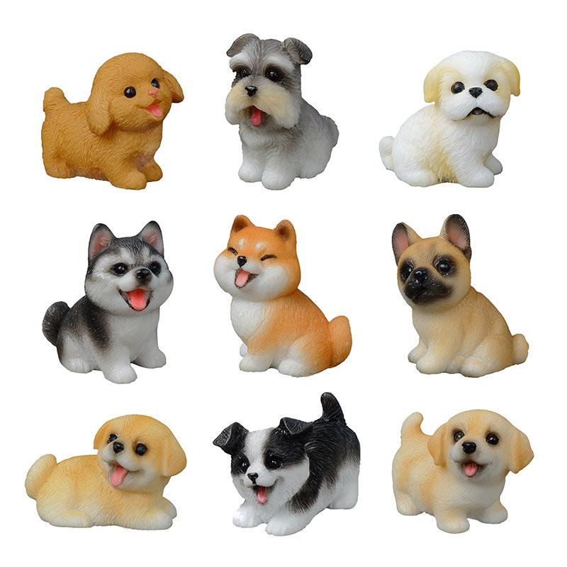 1pcs Resin Craft Cute Small Dog Animal Decoration Miniature Figure Tiny For Bonsai Microlandscape Fairy Garden Decor