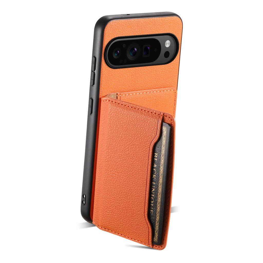 Luxury Phone Case for Google Pixel 10 Pro Xl 9 Pro 9A 8 8A 7 7A 6 6A Magnetic Card Holder Wallet Bracket TPU+PC+PU Leather Cover