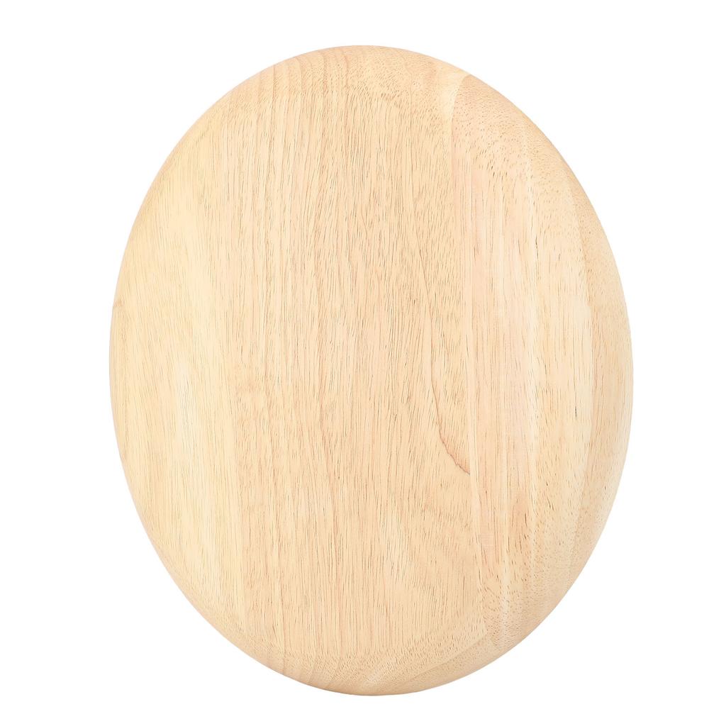 Round Wood Dish Multifunctional Fruit Serving Plate Handmade Decorative Tray for Dessert Coffee