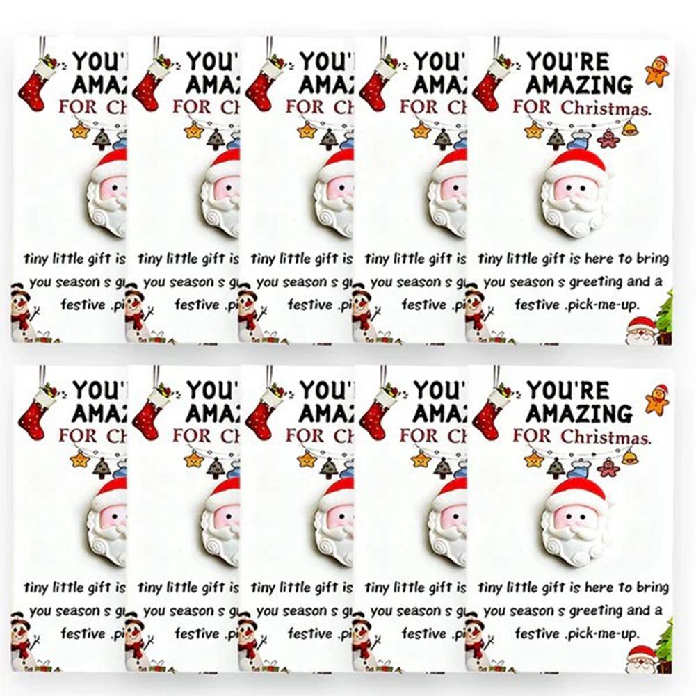 10 Christmas Mini Pocket Hug Cards Great for gifts for friends, emotional support, Christmas gifts, party favors,Christmas Min