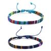 Set of 12 Comfortable Cotton Linen Wristband Handcrafted String Rope Jewelry Woven Bracelets with Adjustable Size