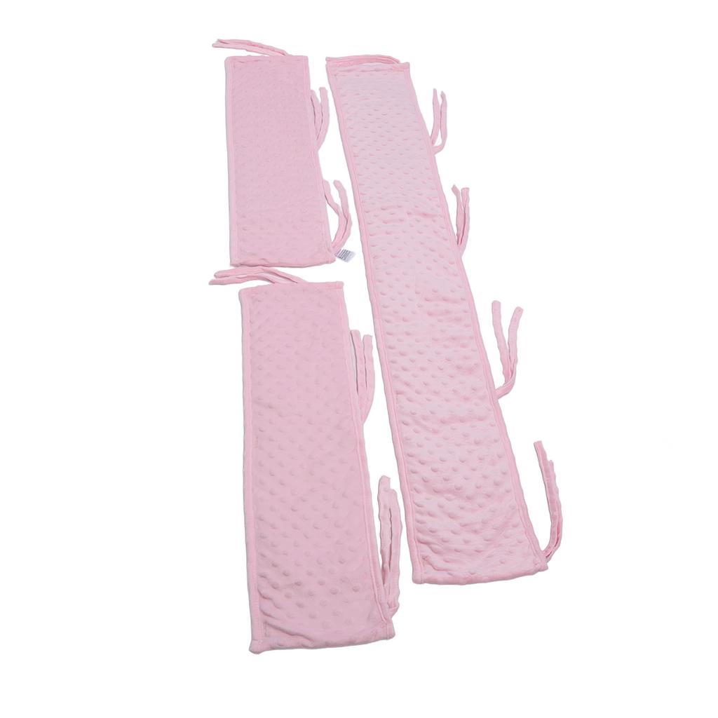 3 Deler Baby Senggjerde Støtfanger Delt Type Spedbarnsseng Myk Beskyttelseshylse Boble Fløyel Stoff Kant