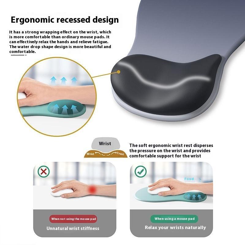 Gradyan Ergonomi Mouse Pad Rahat Bilek Desteği Kaymaz Fare Matı Yumuşak Mousepad Bilek Desteği Bilgisayar Silikon Mouse Pad