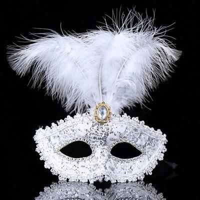Itacazzo Dekorative Requisiten Damen Festival Party Vintage Feder Augenmaske Sexy Maskenballmaske