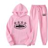 Corteiz Modny Luźny Zestaw Bluza Streetwear - Unisex Casualowy Styl Hip Hopowy Amerykański na Jesień