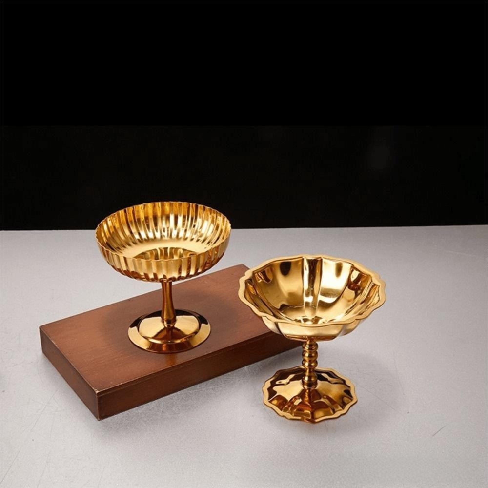 Reusable Stainless Steel Dessert Bowl Retro Style Pudding Bowl Goblet Snack Serving Dish Parfait