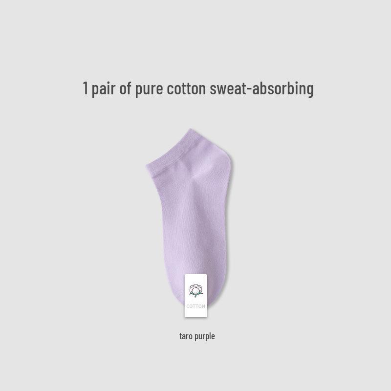 Damen Sommer Dünne Baumwollsocken - Kurz, Atmungsaktiv, Nahtlos, Schweißabsorbierend Candy-Farben für Frühling/Sommer.