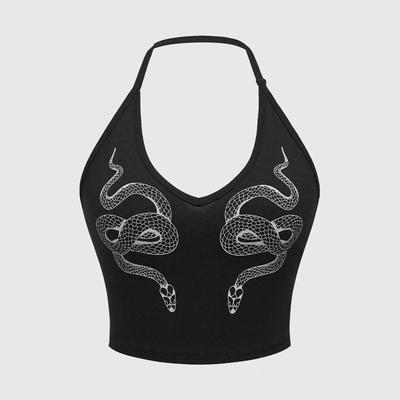 Letni Y2K uliczny damski seksowny top bez pleców