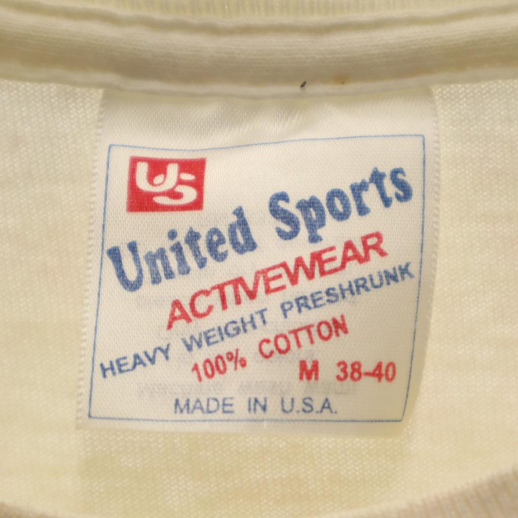 United Sports 90s Made In USA Old Short Sleeve T-shirt M White Men's Used