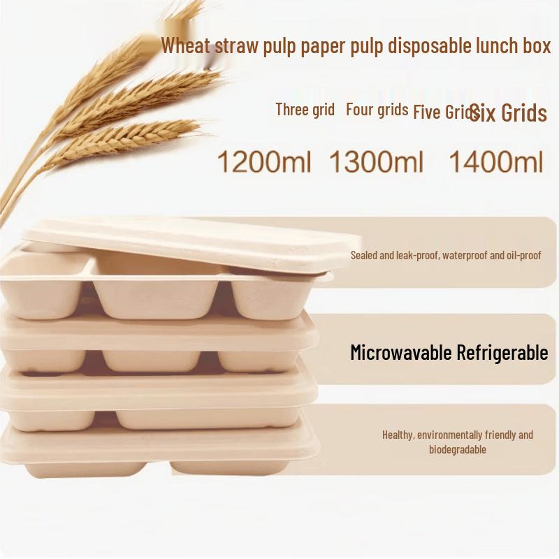 Disposable 4-Compartment Takeaway Lunch Box