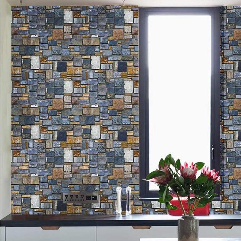 Self-Adhesive 3D Simulation Stone Wallpaper Peel and Stick Wallpaper