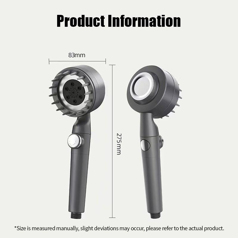 Universal Pressurized Water Saving Shower Spreader Handheld Shower Water Head With Filter Cotton Core 3 Mode Bathroom Accessories