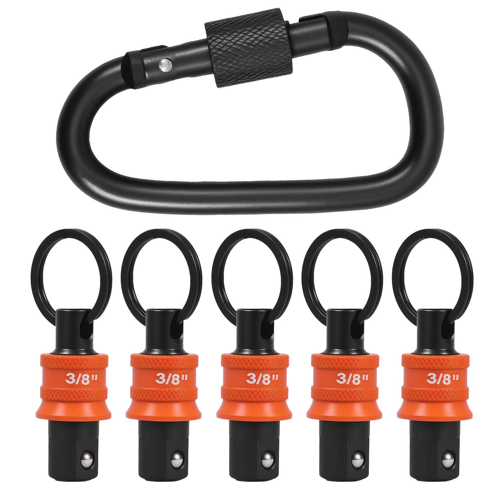 

5PCS Socket Holder Keychain 1/2 3/8 Socket Organizer with Quick Release and Clip for Construction Workers, Carpenter Mechanics