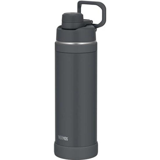 Thermos Water Bottle Vacuum Insulated Sports 1L Matte Black Handle Dishwasher Safe Convenient Carry Loop Direct Drinking Removable Spout Easy Cleaning