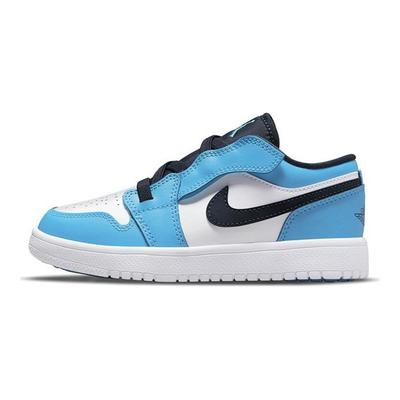 Buty dla dzieci Air 1 Low ALT PS UNC Białe Błękitno-Granatowe BQ6066-144
