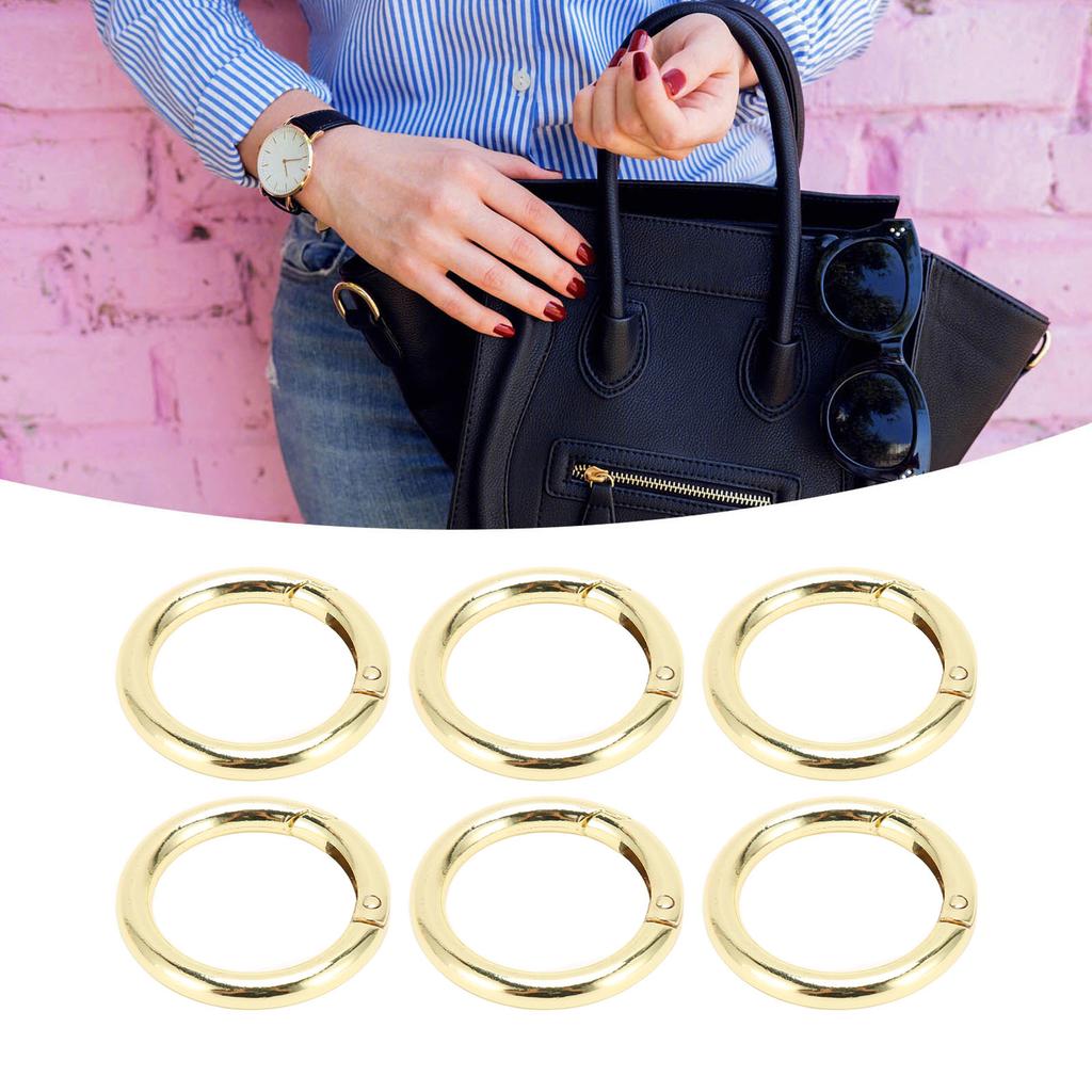 20Pcs Spring O Rings 1.69in Diameter 0.24in Thick Strong Copper Secure Closure Spring Buckles for Purse Bag Jewelry