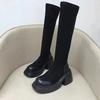 Ladies Knee High Shaft Shoes Thigh New In Platform Women's Long Boots Above Over The Boot Gyaru Goth Gothic Demi-season Quality