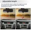 Partuto 1pcs Artificial Crystal Flower Car Rear View Mirror Pendant Accessories Car Hanging Ornament Blue
