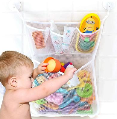 Duş Banyo Oyuncakları Beyaz Pembe Bebek Çocuk Oyuncak Saklama Filesi Güçlü Vantuzlu Oyuncak Çantası File Banyo Düzenleyici Çocuklar Küçük Çocuklar İçin