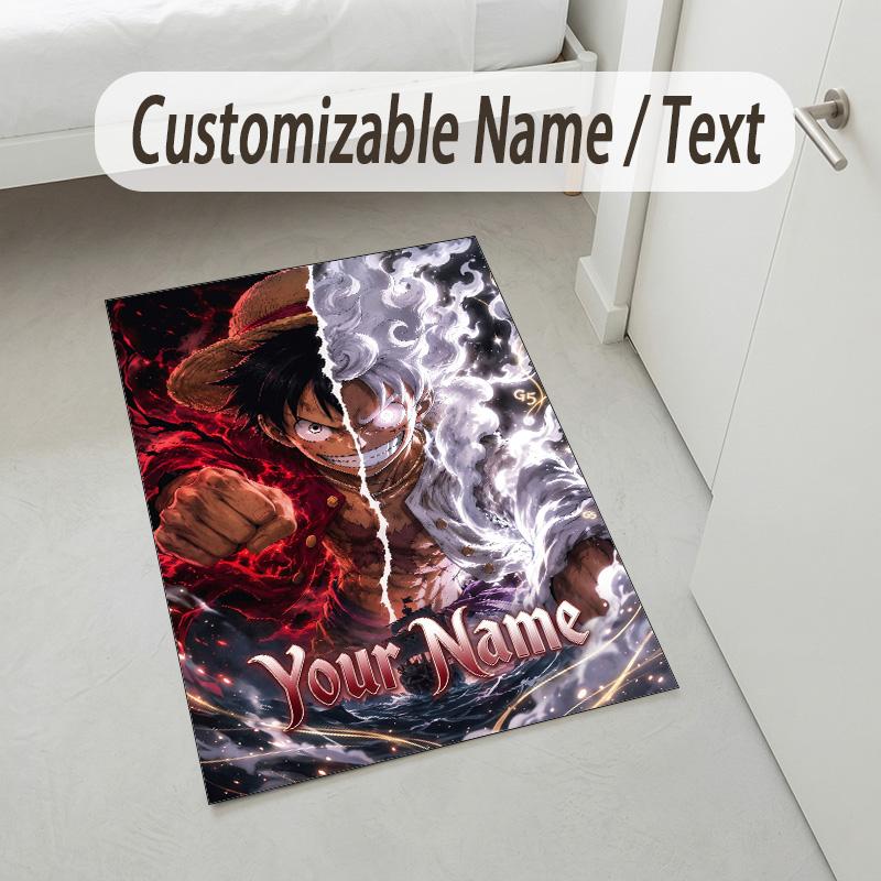 Personalized Crystal Velvet Carpet,One Piece Custom Printed Name, Plush Area Rug For Home Indoor Decor