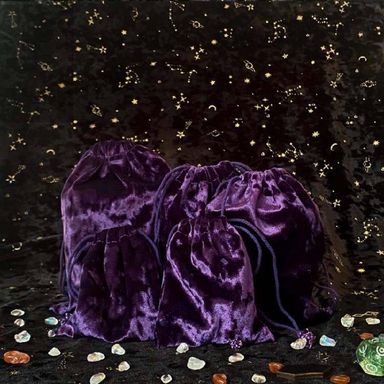 Tarot Oracle Card Velvets Drawstring Bag Jewelry Pouches for Tarot Enthusiasts