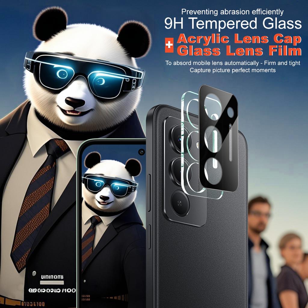For Redmi 15 4G 5G Glass IMAK High Definition Glass Lens Film Svart Versjon