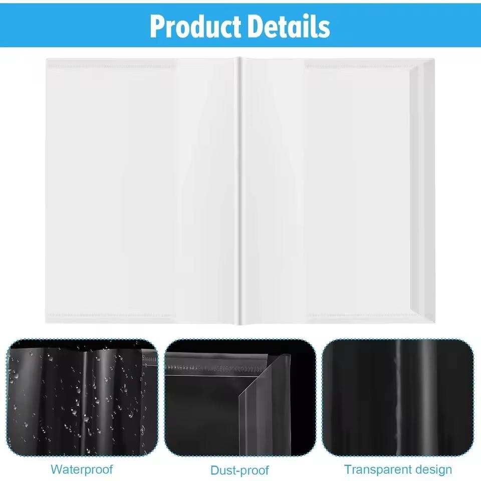 Transparent Book Covers Fit A4/16K/22K Textbook Paperback Book Sleeve Protector Waterproof PP Clear Self Adhesive Closure
