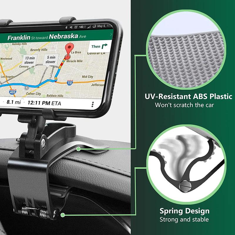 1 Stück Auto Armaturenbrett Handyhalterung Drehbarer Armaturenbrett-Clip für Smartphone 360 Grad Drehbarer Handy-Clip Auto Handyhalter