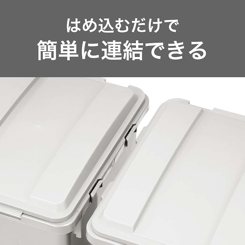 Shinki Gosei Tonbo Trash Can, Connectable, with Lid, 45 Liter Capacity, Dark Gray, 31cm (W) x 39cm (D) x 57.5cm (H), Durable, Made in Japan, Suitable