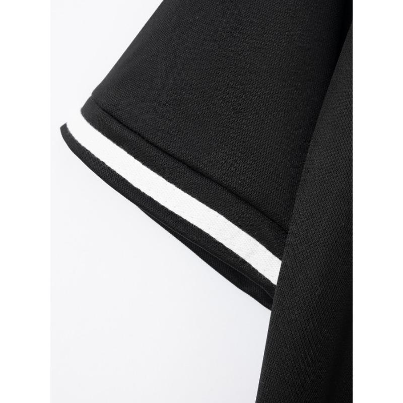 Men's New Summer Pocket Splicing Polo Set Simple Lapel Daily Casual Outfit