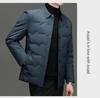Men's Lightweight Stand-Up Collar Down Jacket - Autumn/Winter Business Casual Warm Outerwear for Middle-Aged Men.