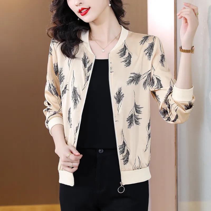 Women's Knitted Chiffon Sun Protection Jacket - Stylish Long Sleeve Plus Size Baseball Outerwear for Summer