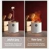 350ml USB Charging Air Humidifier Ultrasonic Aroma Essential Oil Diffuser with Volcano Flame Lamp Mini Portable Mist Humidifier