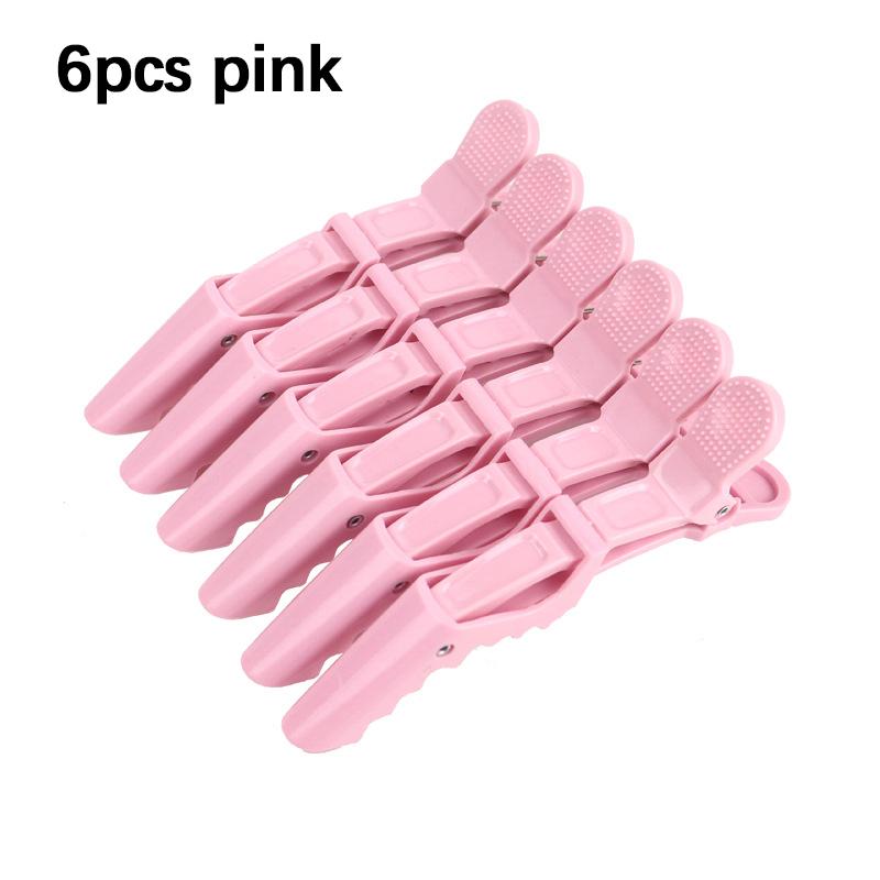 

6PCS/Set Hairdressing Alligator Clip Salon Perm Plastic Hairpin Haircut Partition Styling Clip Supplies Hair Accessorie
