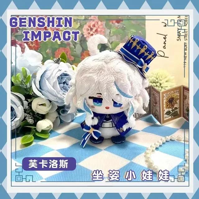 12cm Genshin Impact Varka Durin Flins Ineffa Ororon Kinich Citlali Plush Stuffed Cotton Doll Toys for Kids Bag Pendant Game Gift