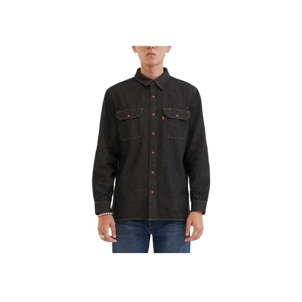 Levis Solid Color Vintage Denim Long Sleeve Shirt Men Shirts Dark-Denim A7371-0000
