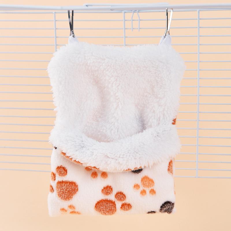 

Мультяшная плюшевая теплая подвесная гамак-кровать для мелких животных, спальный мешок для белки, гамак для хомяка, гнездо для мелких животных, принадлежности as the picture