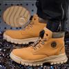New Men Boots Work Safety Shoes Rotating button Security Boots Steel toe shoes Puncture-Proof Protection Boots Industrial Shoes