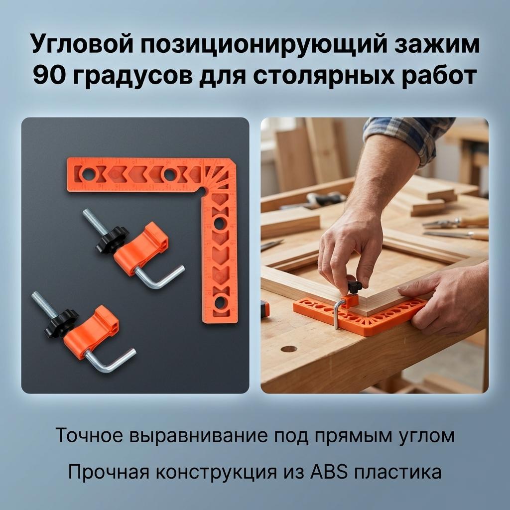 90 Degree Clamp Positioning Squares L-type Right-angle Fixed Positioner Clamps for Woodwork Picture Framing