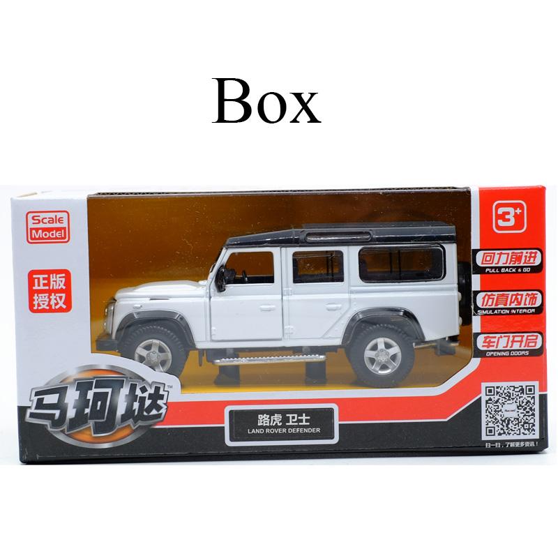 

1/36 масштаб Range Rover Defender SUV, литая под давлением сплава, модель автомобиля, игрушка с функцией отступа для детей, подарки, коллекция игрушек 1/36-Size:13.5*5.5*5.5cm белый