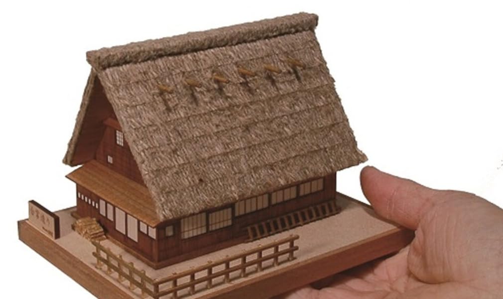 Woody Joe Mini Architektura Drewniany Model Zestaw do Montażu Nr 1 Styl Gassho (Budynek)