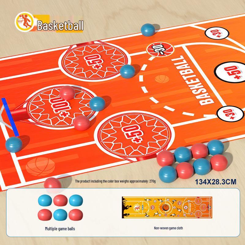 Kids' Double Player Mini Basketball Hoop Desktop Game - Parent-Child Interaction & Hand-Eye Coordination Toy