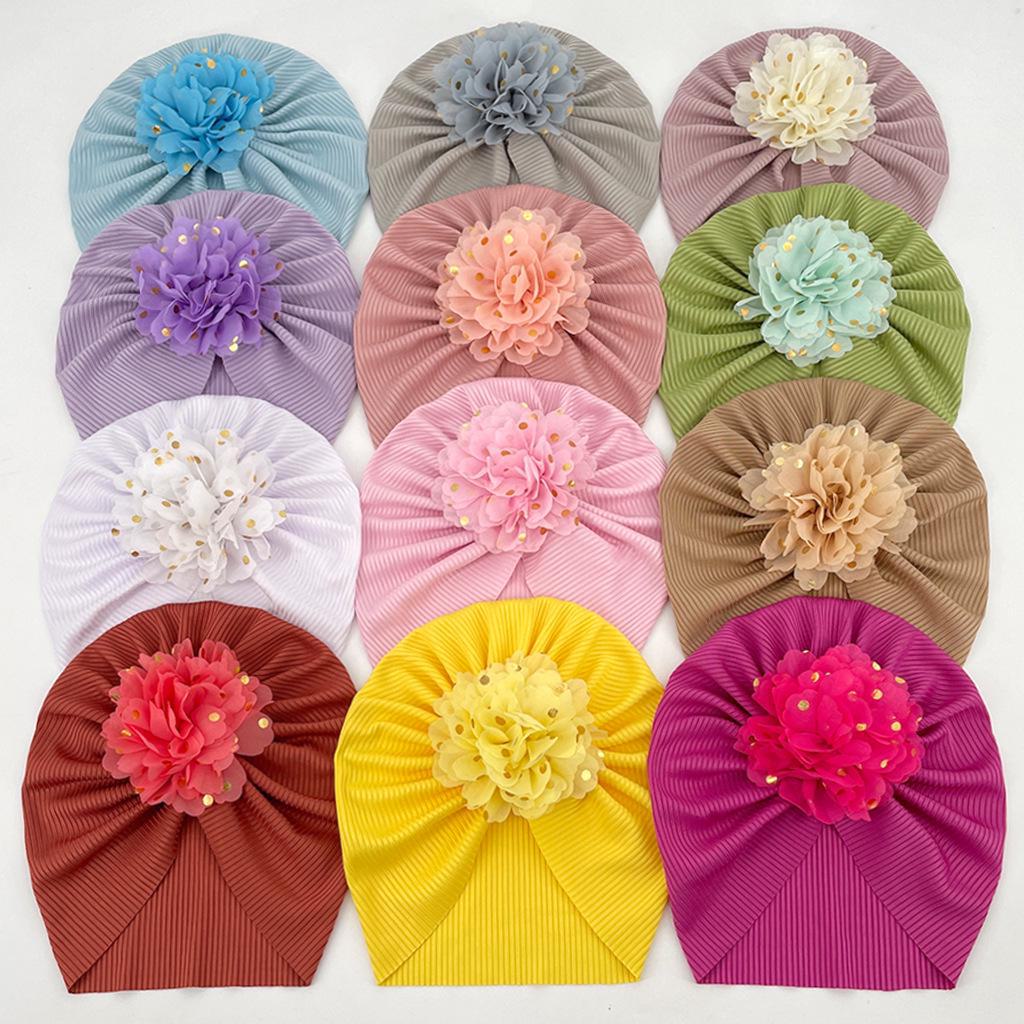 Cross-Border New Baby Hat: Flower, Comfortable & Breathable - Cute Children's Hat