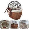 YCNYCHCHY Multi-functional Cat Dog Bicycle Storage Basket Handwoven Pet Seat Front Handlebars Carrier